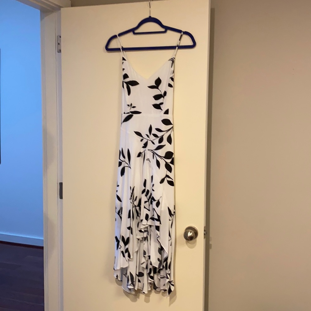 Aqua High Low Floral Dress